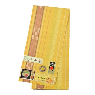 八重山ミンサー 半幅帯 白地の薄紅｜みんさー工芸館 | hanaito